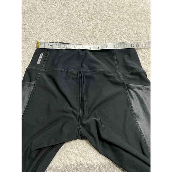 RBX Women's Size Medium Floral Sheer Mesh Panels High Rise Leggings Black - Picture 4 of 8